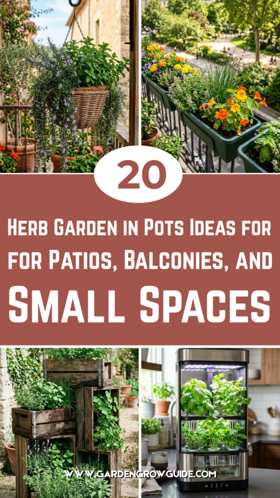 20 Herb Garden in Pots Ideas for Patios, Balconies, and Small Spaces
