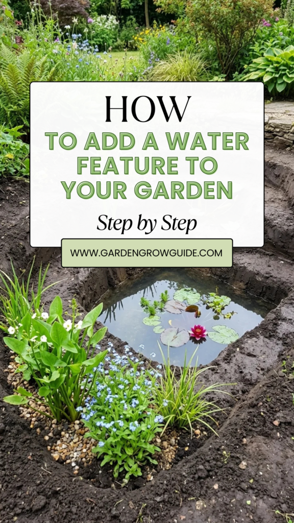 How to Add a Water Feature to Your Garden Step by Step
