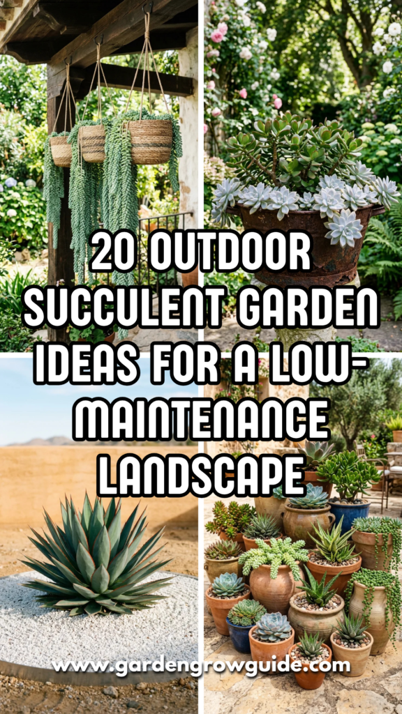 20 Outdoor Succulent Garden Ideas for a Low-Maintenance Landscape