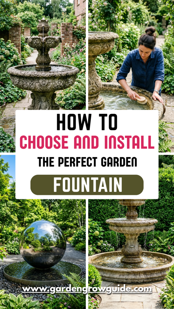 How to Choose and Install the Perfect Garden Fountain