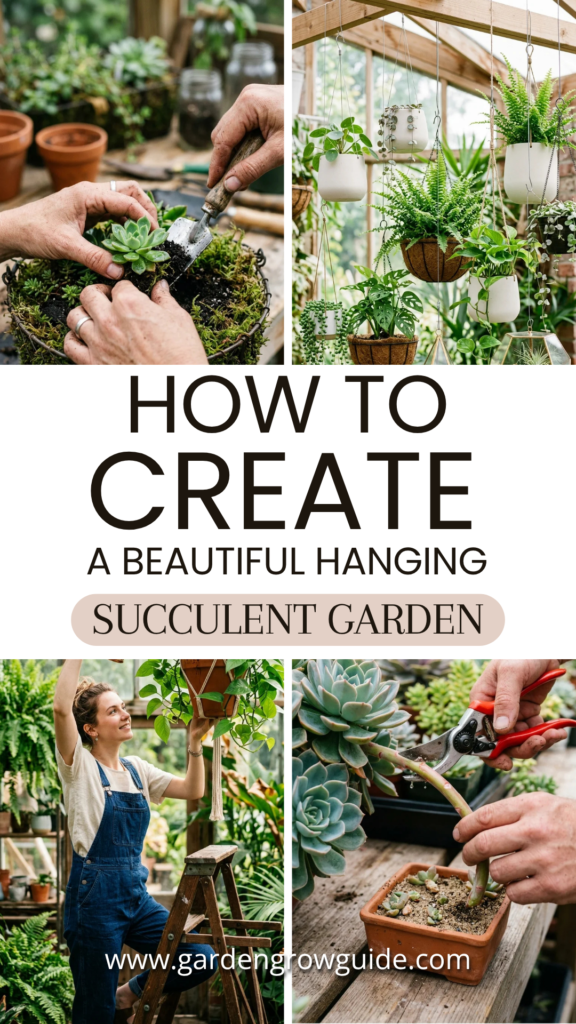 How to Create a Beautiful Hanging Succulent Garden