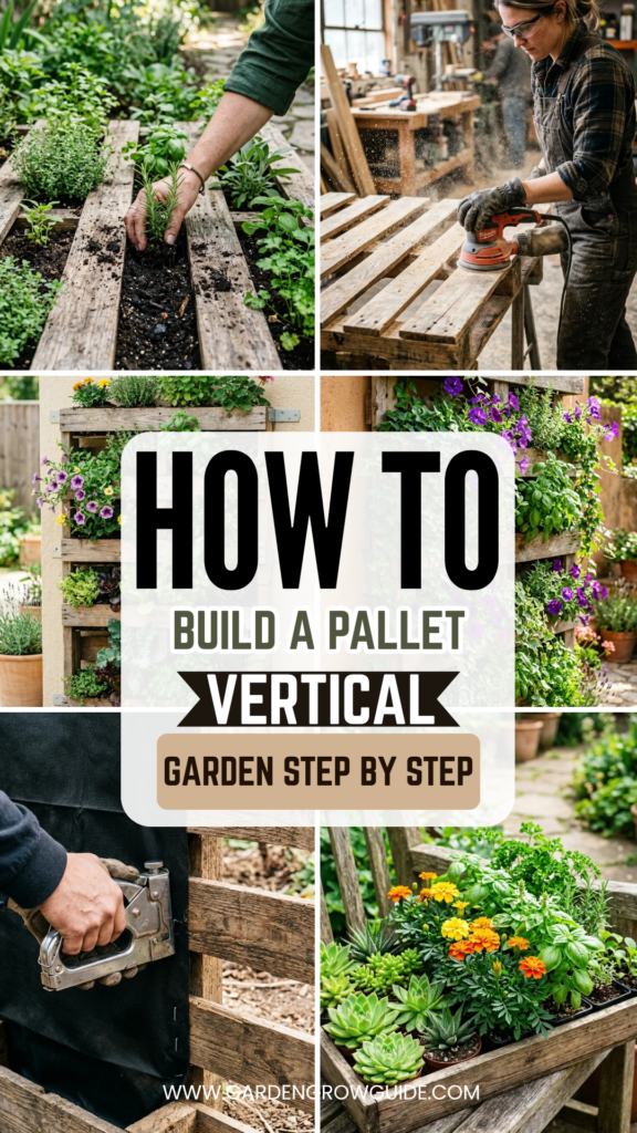 How to Build a Pallet Vertical Garden Step by Step