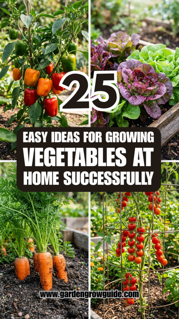 25 Easy Ideas for Growing Vegetables at Home Successfully