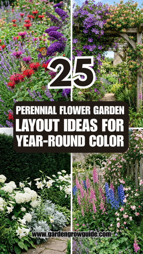 25 Perennial Flower Garden Layout Ideas for Year-Round Color